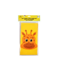 Animal Paper Treat Paper Bags With Stickers 10pc