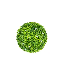 Artificial Grass Ball With Flowers 28cm