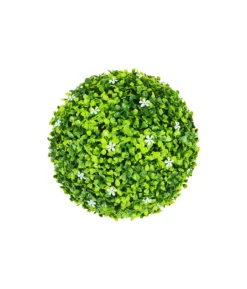 Artificial Grass Ball With Flowers 33cm