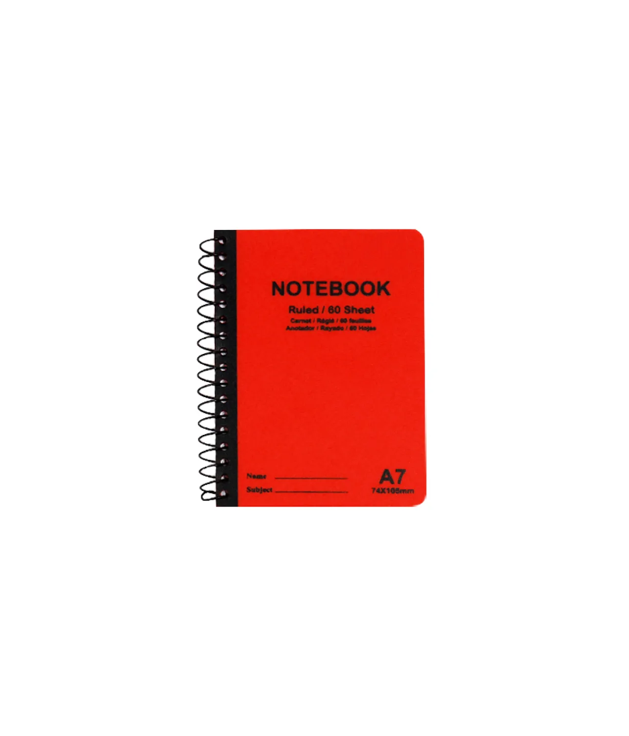 A7 Spiral Notebook Assorted