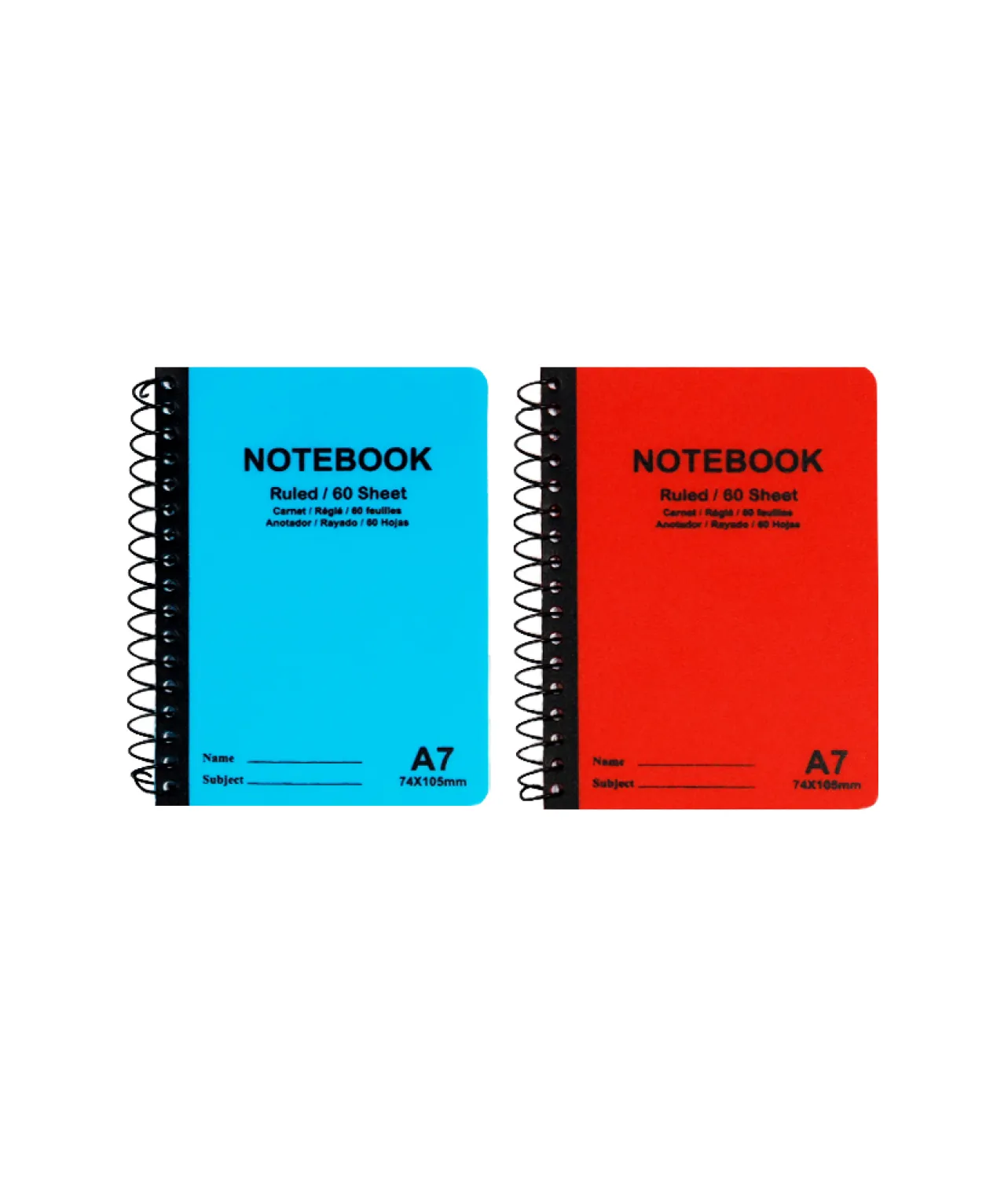 A7 Spiral Notebook Assorted