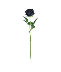 Black Artificial Velvet Rose 51cm