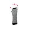 Black Fishnet Long Gloves With Crystals