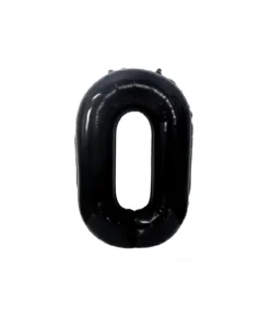 Black Foil Number Balloon 0