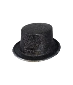 Black Glitter Top Hat