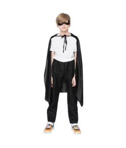 Black Kids Cape & Mask Set
