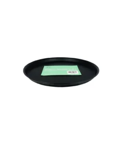 Black Round Serving Plastic Tray