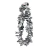 Black & Silver Metallic Flower Lei
