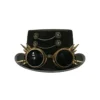 Black Steampunk Fancy Hat with Goggles