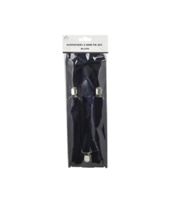 Black Suspender and Bow Tie