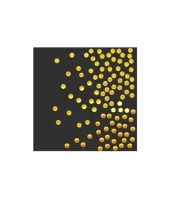 Black With Gold Dots Large Napkins 20pc