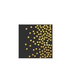 Black With Gold Dots Small Napkins 20pc