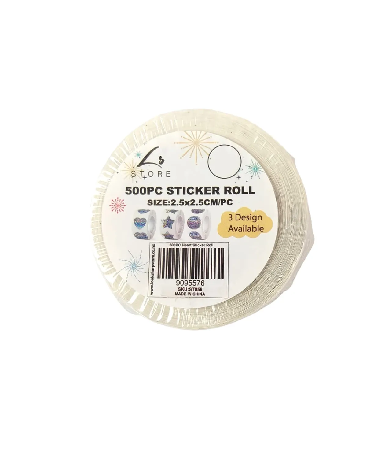 Bling Sticker Roll 2.5×2.5cm 500pc