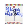 Blue Acrylic Happy Birthday Topper