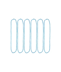 Blue Bead Necklaces 78cm 6pk