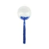 Blue Bubble Balloon With Feathers & Fringe