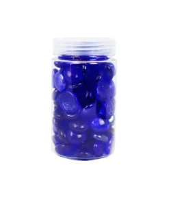 Blue Glass Gems 500g 17-19mm