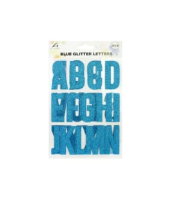 Blue Glitter Letter Stickers 26pc