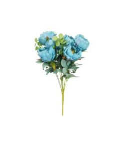 Blue Peony 11 Branch 8 Head 48cm
