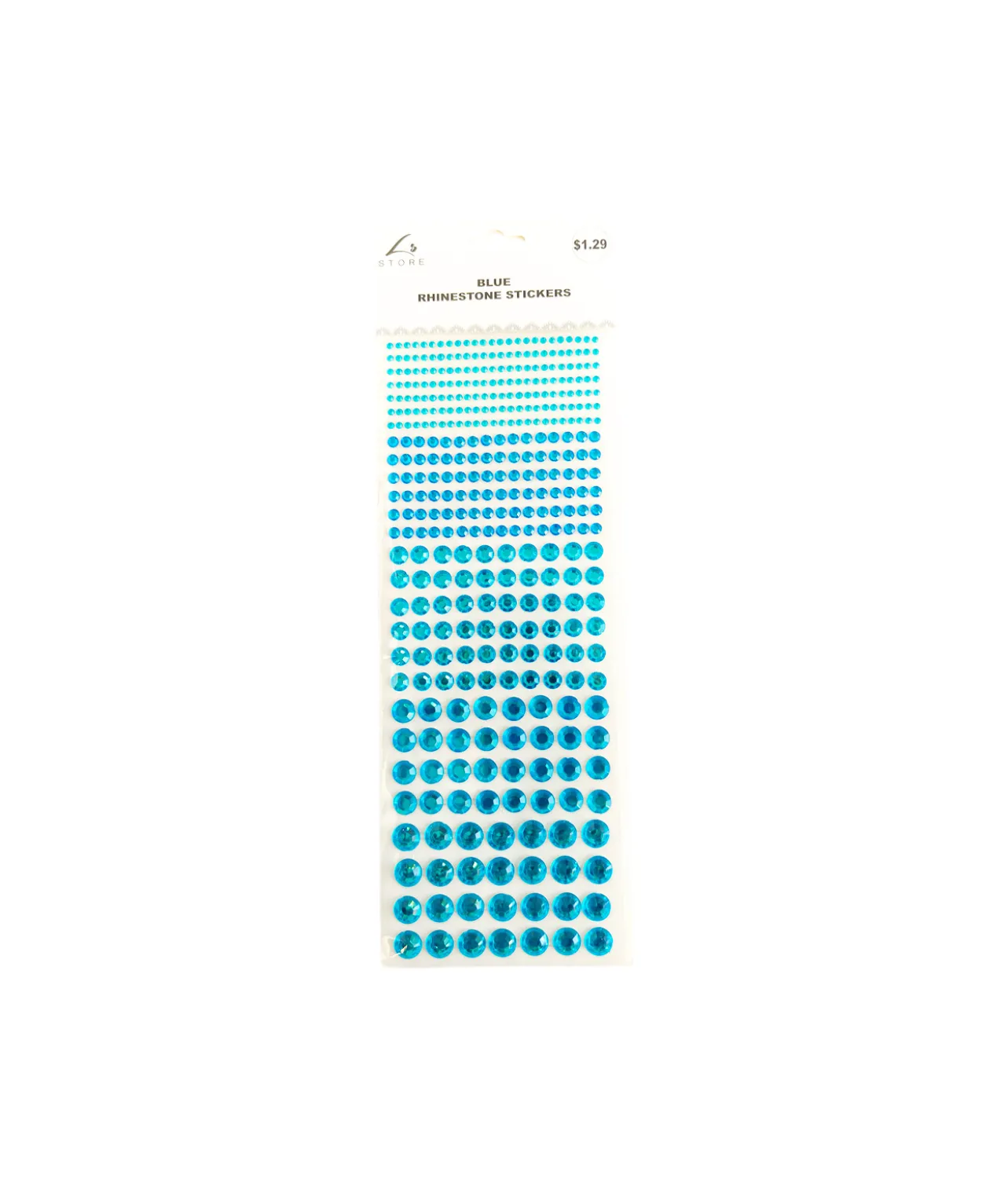 Blue Round Rhinestone Stickers