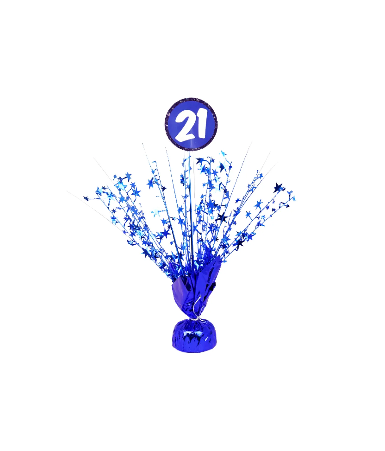 Blue 21st Birthday Table Centerpiece