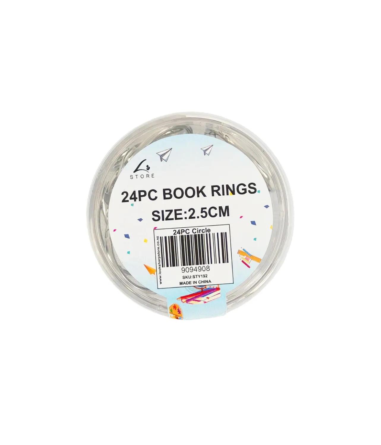 Book rings 24pc 2.5cm