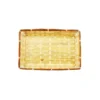 Bordered Bamboo Rectangle Basket 32x24x7cm
