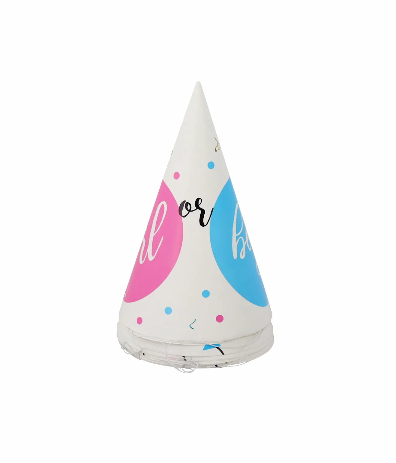 Boy or Girl Paper Hats 10pc 14x20cm