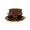 Brown Steampunk Fancy Hat with Goggles