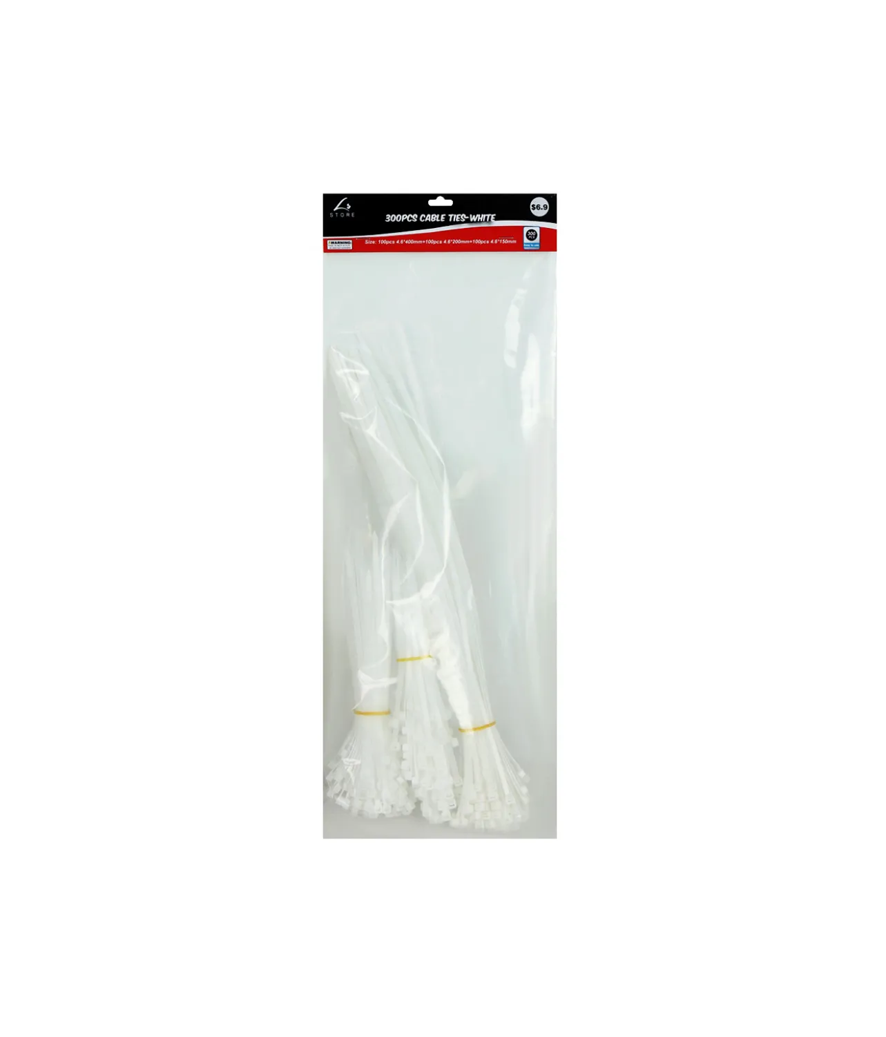Cable Tie White 300pc