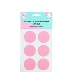 Circle Color Self Adhesive Labels Assorted 4.2 x 4.2cm 60pc