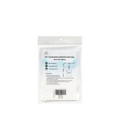 Clear Kids Rain Poncho 125cm 5pk