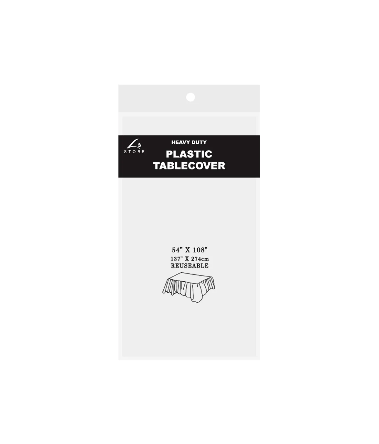 Clear Plastic Tablecover 137x274cm