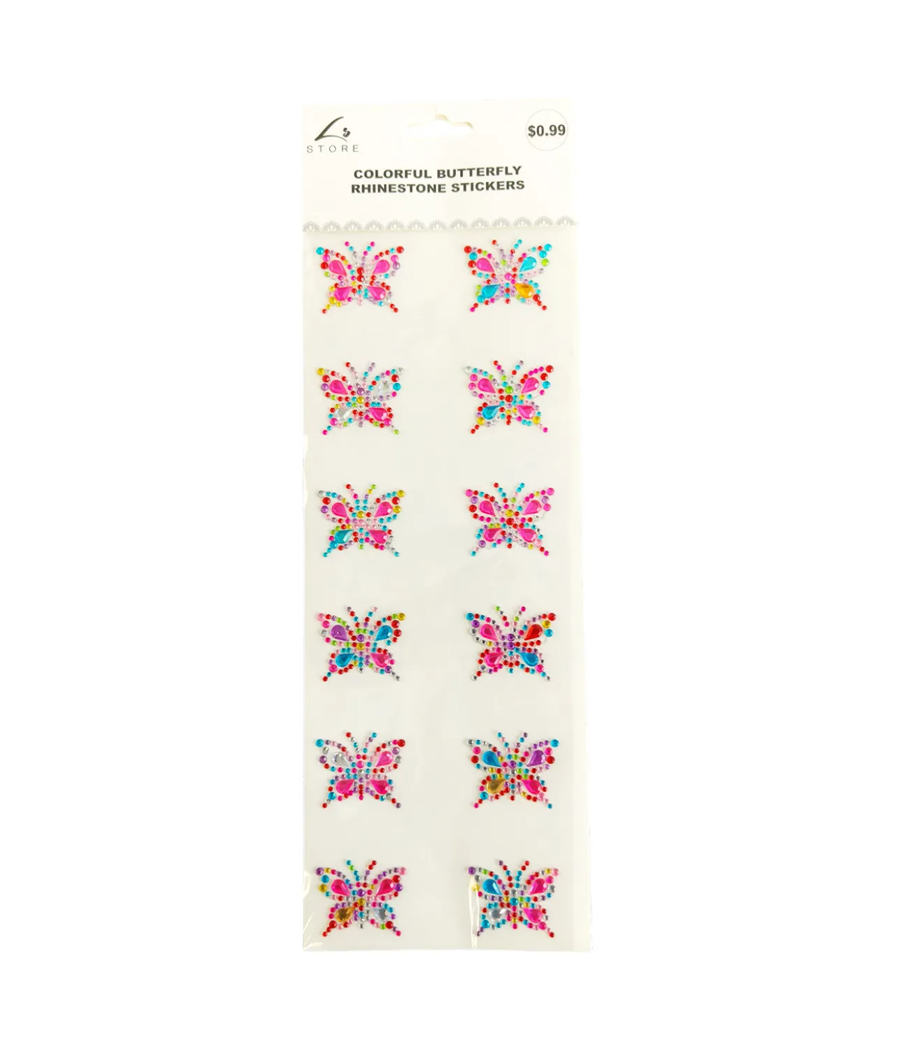 Colorful Butterfly Rhinestones Stickers