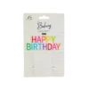 Colourful Happy Birthday Cake Topper 1pc 14x12cm