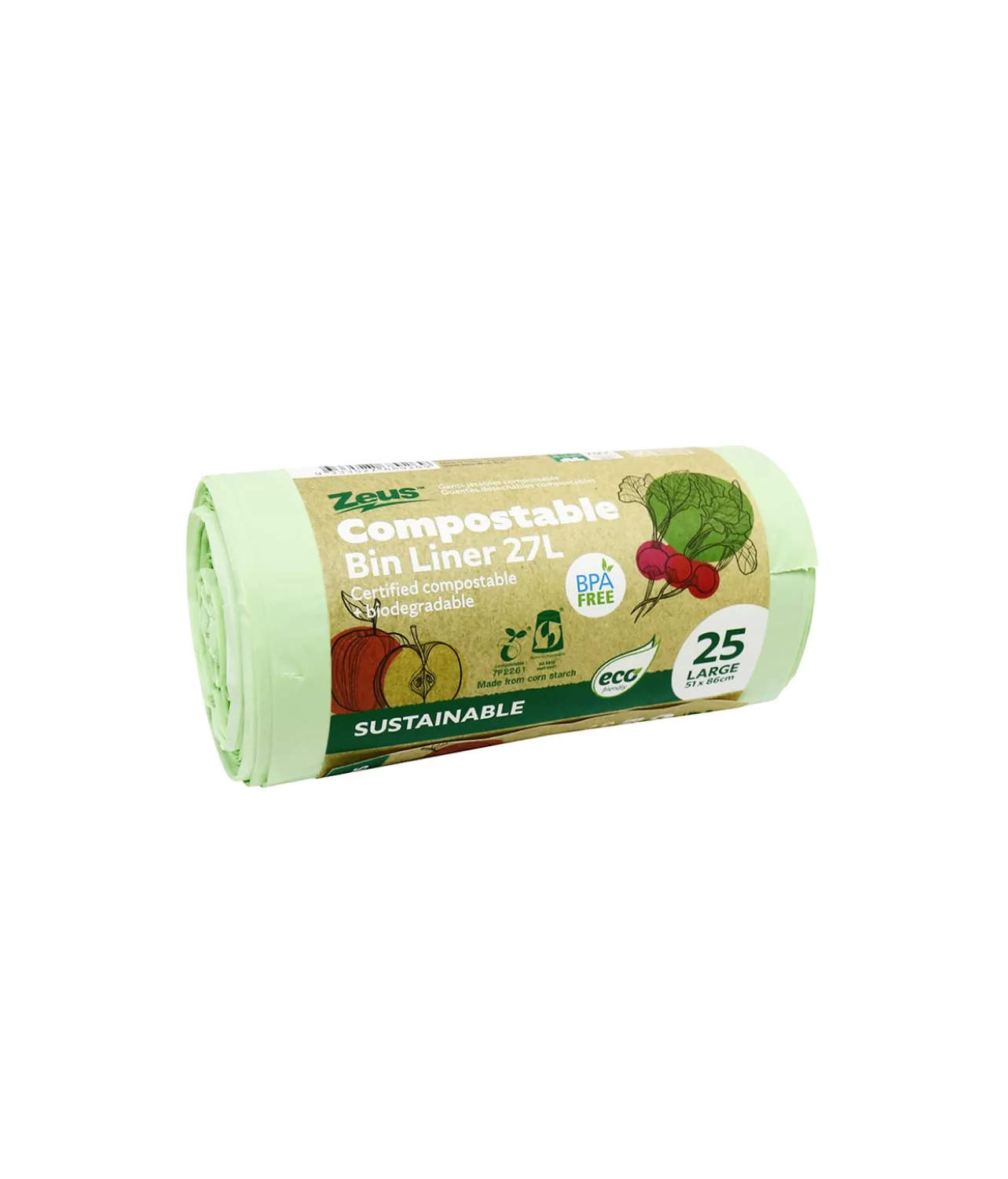Compostable Bin Liner Bags 27L