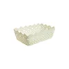 Cream Plastic Storage Bin 24.5×15.2×9.2cm