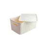 Cream Plastic Storage Bin 28x19x13cm
