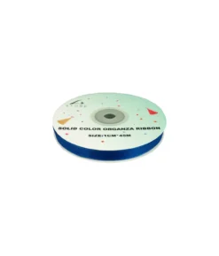 Dark Blue Solid Colour Organza Ribbon 1cm