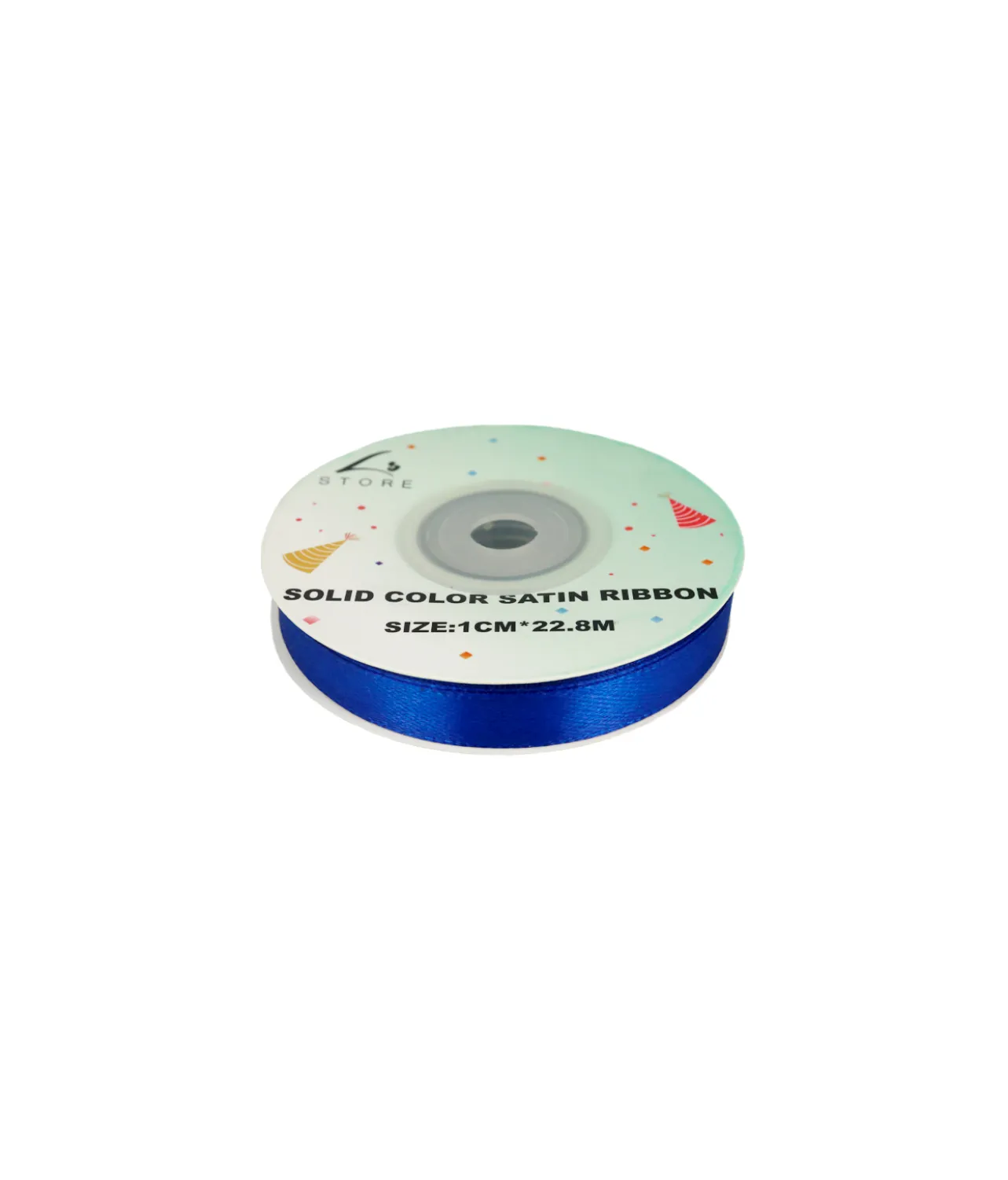 Dark Blue Solid Colour Satin Ribbon 1cm