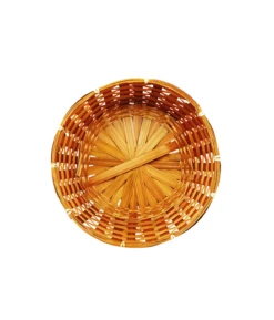 Dark Brown Round Bamboo Baskets 27x12cm