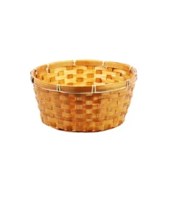Dark Brown Round Bamboo Baskets 27x12cm