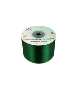 Dark Green Solid Colour Satin Ribbon 5cm