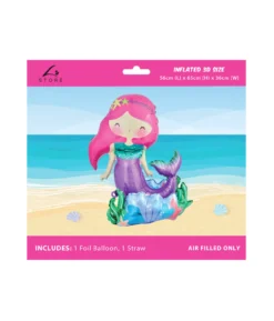 3D Mermaid Foil Balloon 56x65x36cm