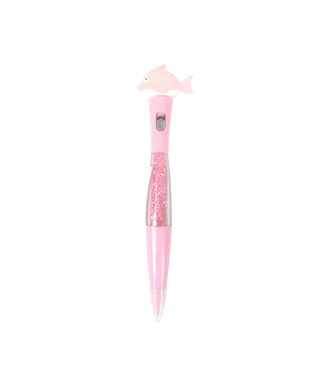Dolphin Cartoon with LED Light Ballpoint Pen 17cm