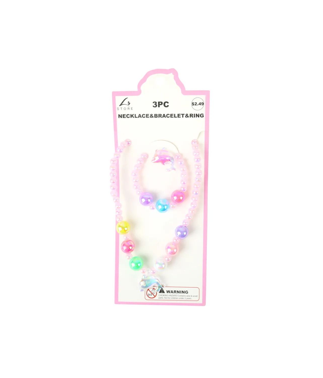 Dolphin Necklace & Bracelet & Ring Set