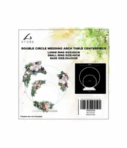 Double Circle Wedding Arch Table Centerpiece Set
