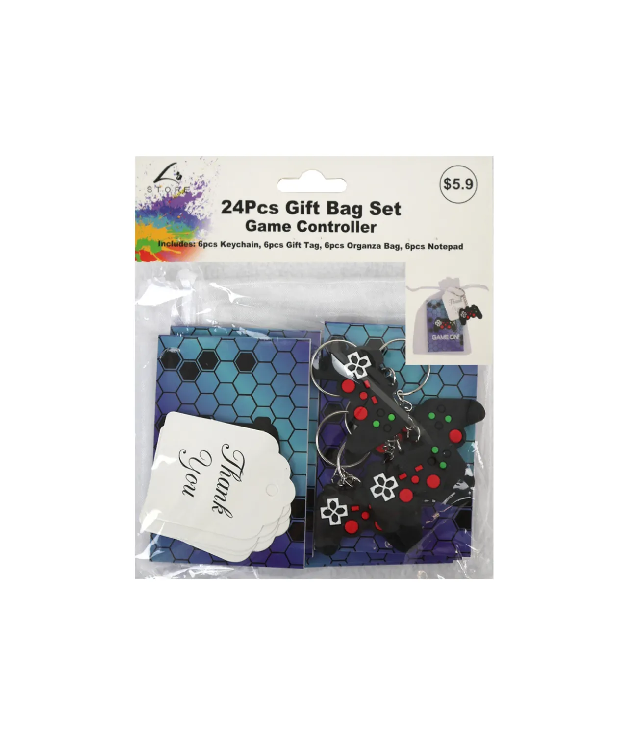 Game Controller Gift Bag Set 24pc