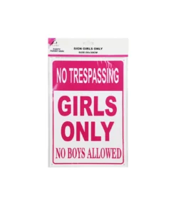 Girls Only Sign 20x30cm
