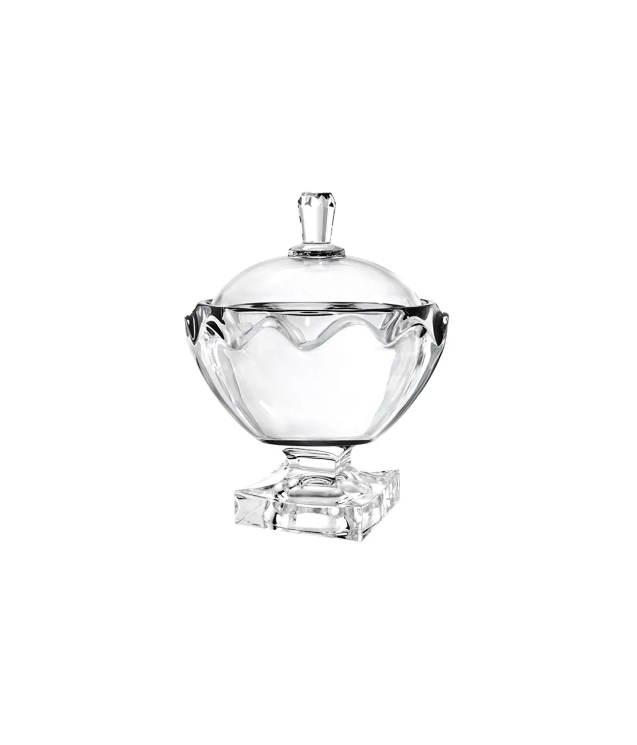 Glass Candy Bowl With Lid 18.5cm